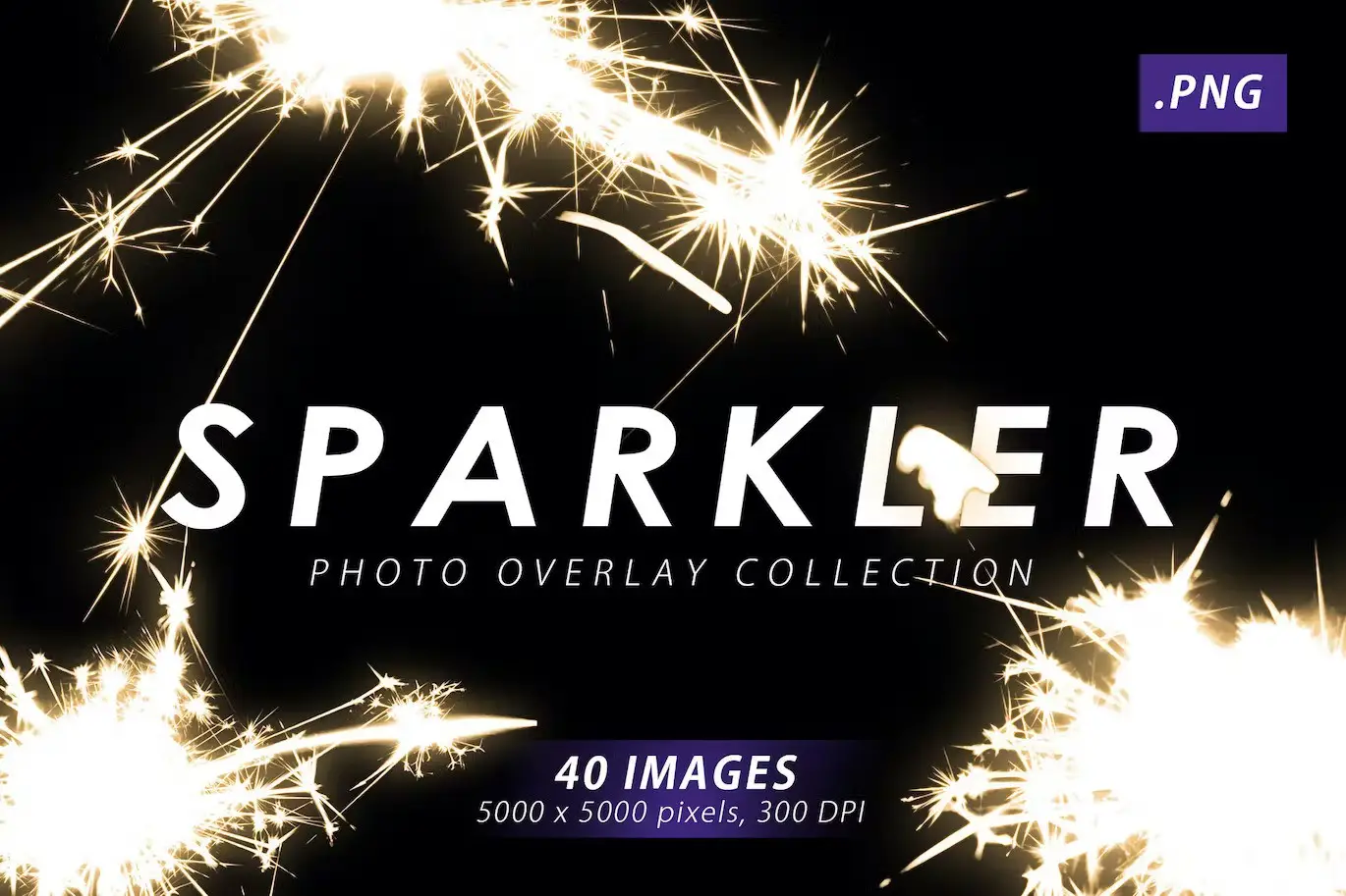 Real Sparkler Overlays