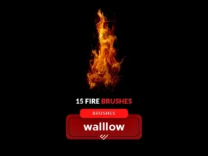 realistic fire and flame photoshop digital brushes1