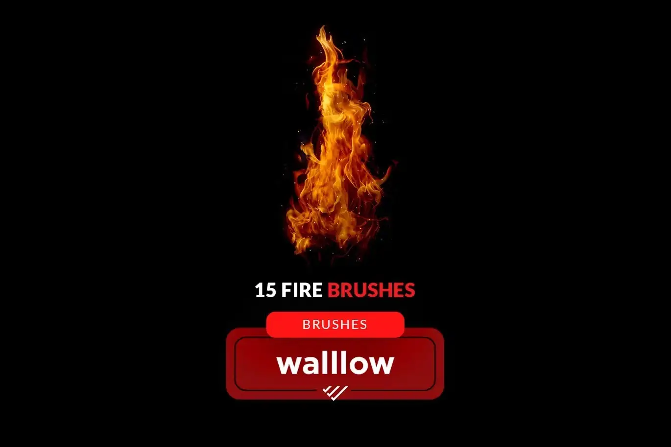 Realistic Fire and Flame Photoshop Digital Brushes