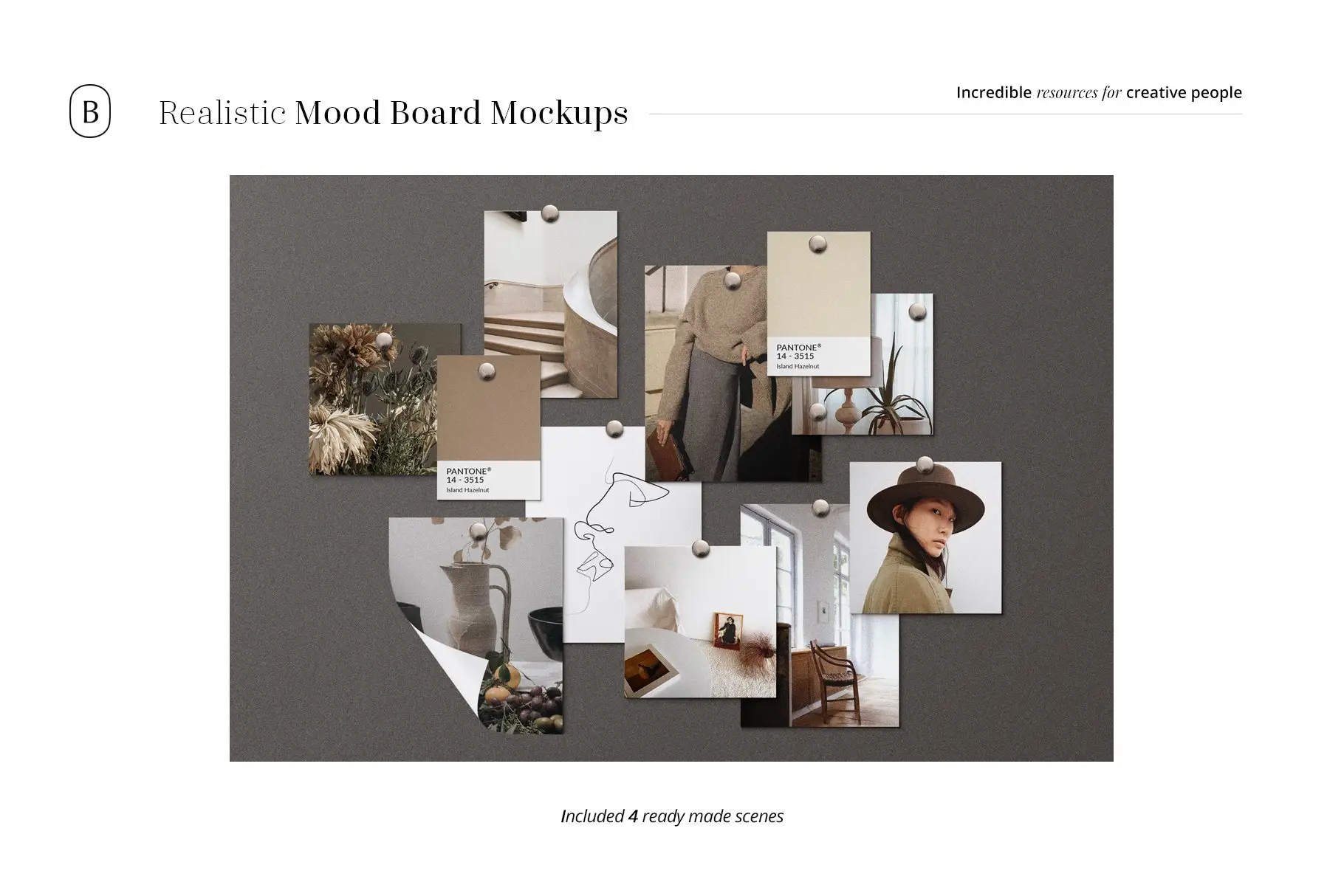 Realistic Mood Board Mockups vol.2 11 realistic mood board mockups vol24