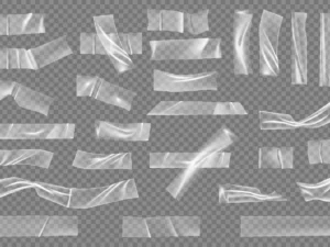 realistic plastic strip with creased texture1