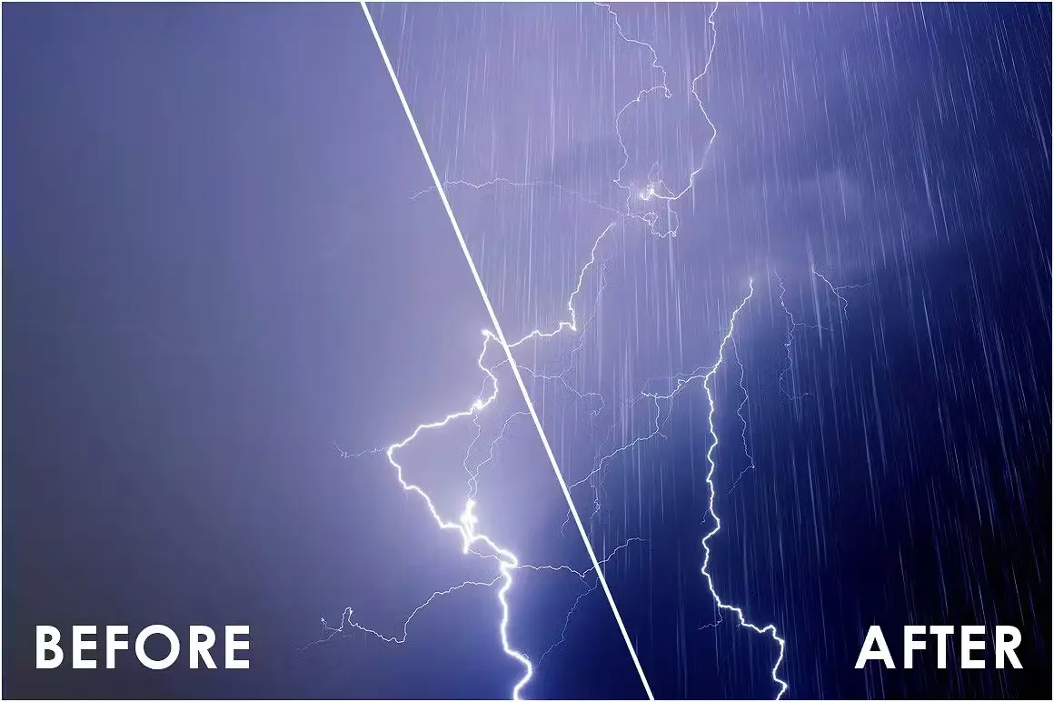 Realistic Rain Photo Overlays