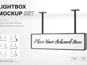 rectangular light box sign set1