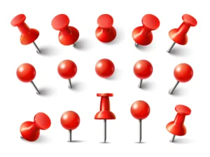 red pushpin top view1