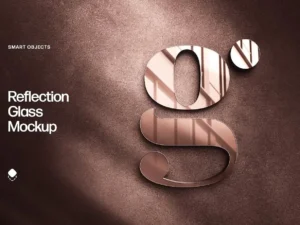 reflection glass logo mockup1