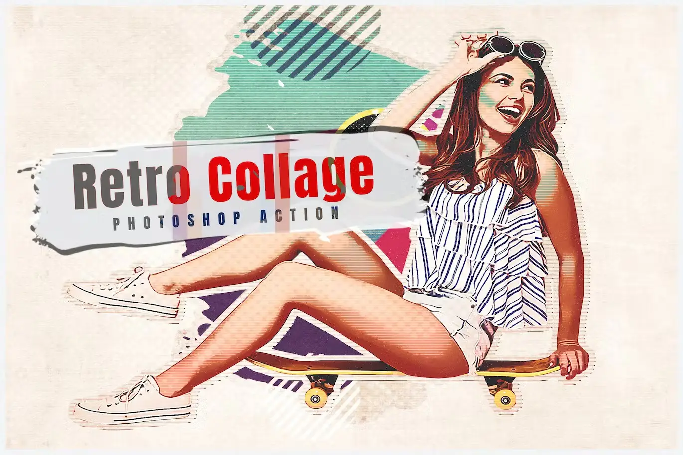 Retro Collage - Photoshop Action
