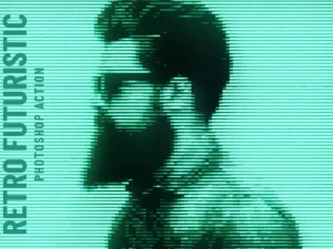 retro futuristic photoshop action01