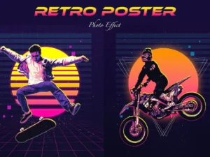 retro poster photo effect1