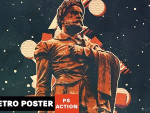 retro poster photoshop action1