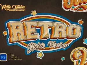 retro sticker mockup1
