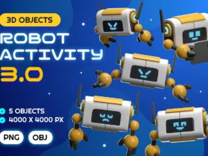 robot activity 30 3d illustrations1
