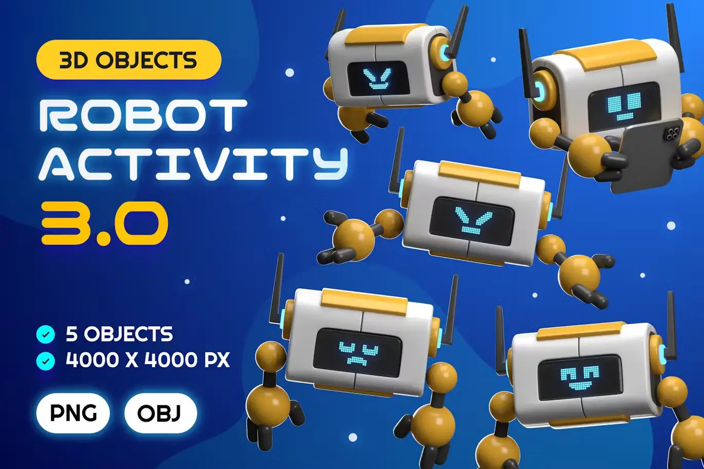 Robot Activity 3.0 Part 1 3D Illustrations