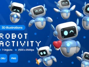 robot activity 3d illustrations1