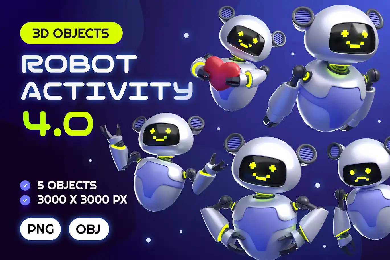 Robot Activity 4.0 Part 1 3D Illustrations