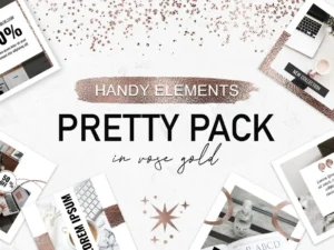 rose gold glitter elements big pack1