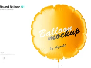 round balloons mockup01