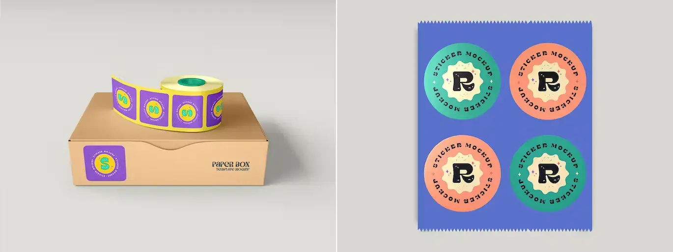 Round Sticker Psd Mockups Pack 3 round sticker psd mockups pack2