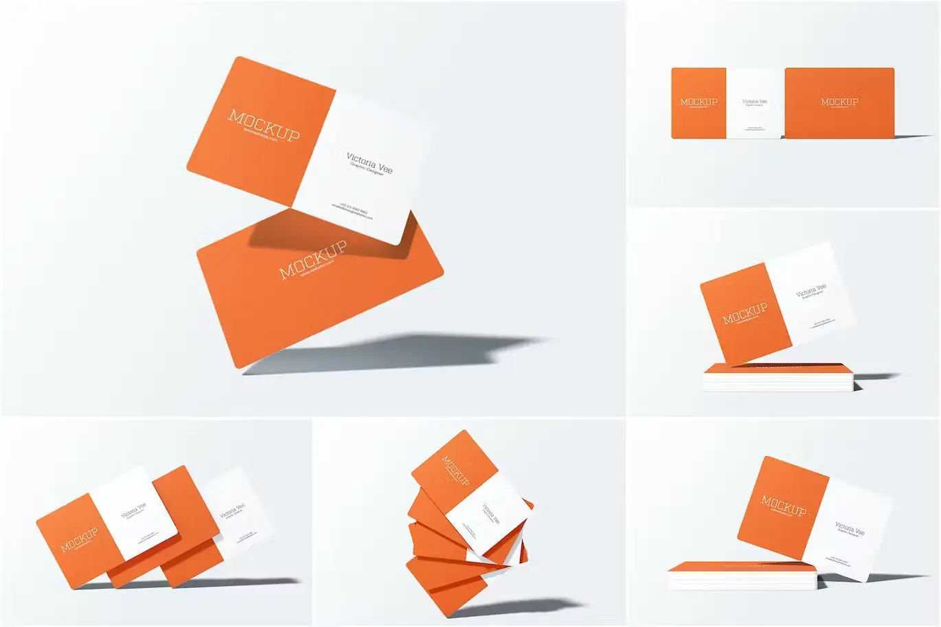 Rounded Business Card Mockup