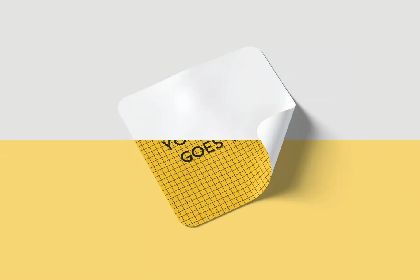 High Quality Rounded Square Sticker Mockup