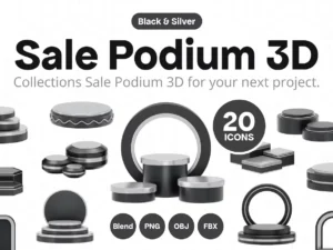 sale black stage podium 3d1