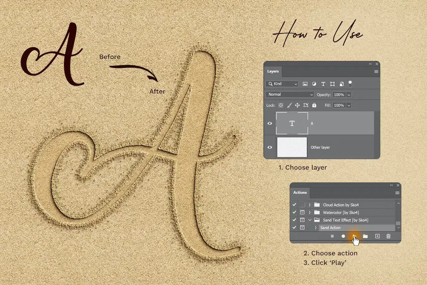 Sand Effect Photoshop Action 7 sand effect photoshop action6