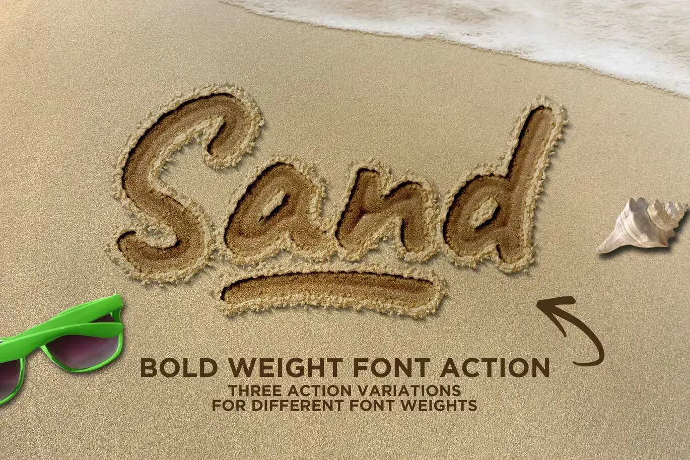 Sand Type Photoshop Action 5 sand type photoshop action5