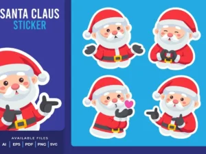 santa claus sticker pack1