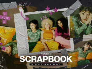 scrapbook photo collage template1