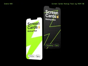 screen cards mockup pack 3