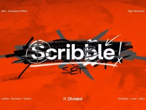 scribble set 150 hand drawn elements1