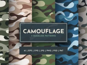 set 5 seamless camouflage patterns1