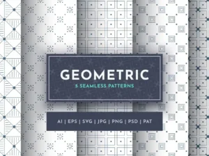 set 5 seamless geometric patterns1