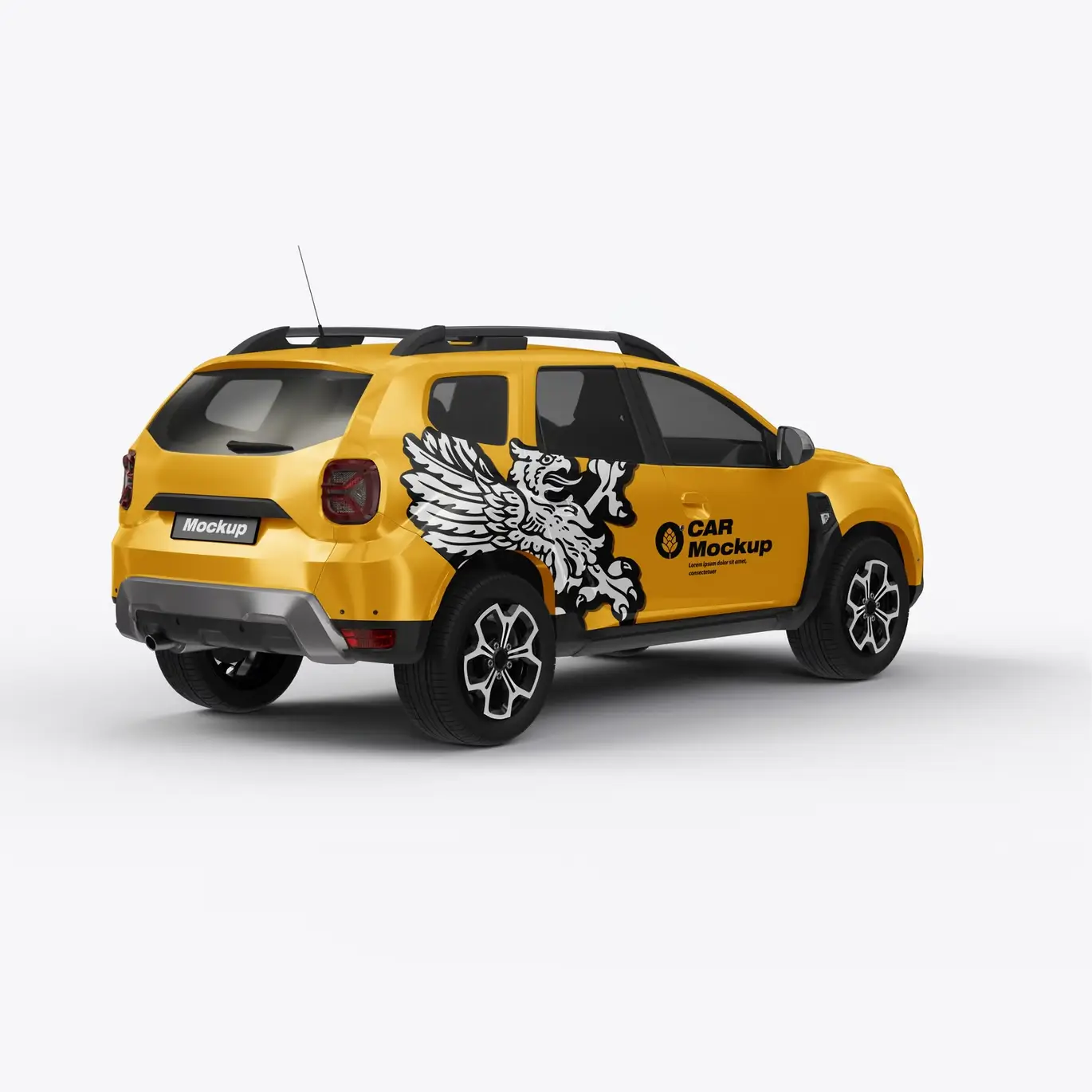 Set Car Wrap Mockup 6 set car wrap mockup 3