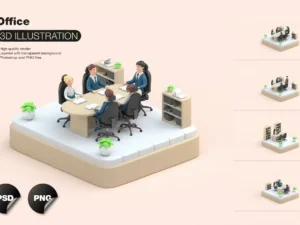 set conceptual office illustrations1