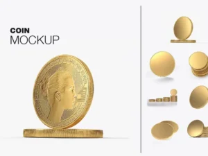 set custom gold coin mockup01