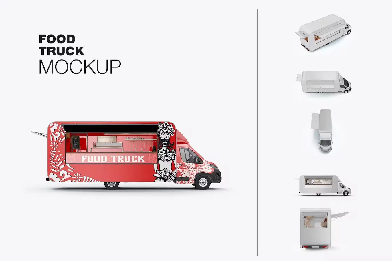 Set Food Truck Mockup