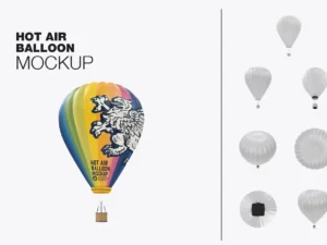 set hot air balloon mockup1