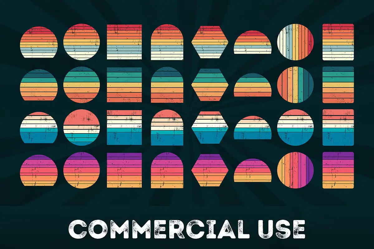 500 Retro SVG Vintage Sunsets Bundle 7 sh4rkdesign 500 retro svg vintage sunsets bundle 2