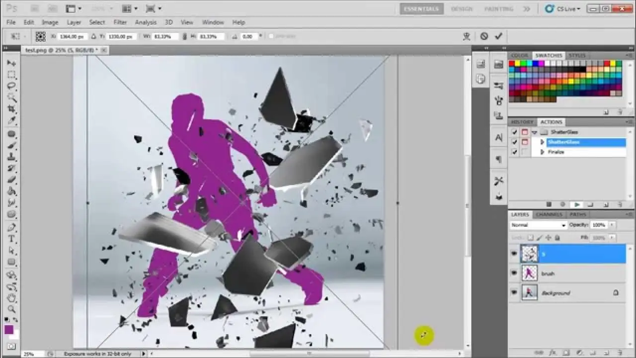 Shatter Glass Photoshop Action 5 shatter glass photoshop action4