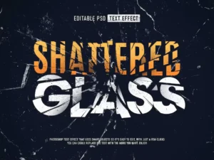 shattered glass text effect1