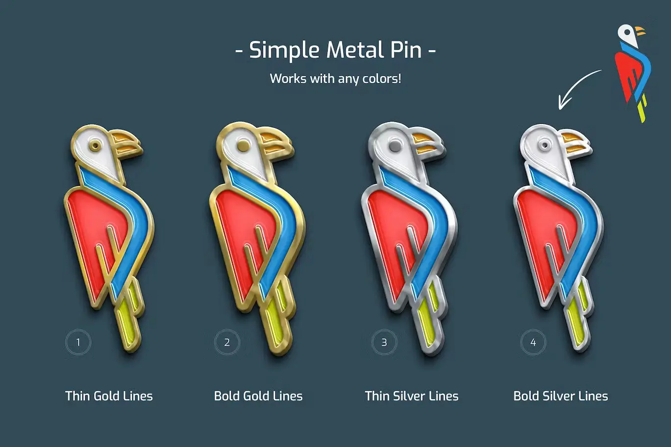 Simple Enamel Pin 4 simple enamel pin3