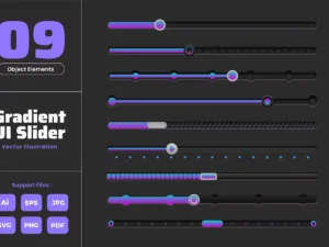 slider template ui kit realistic style1