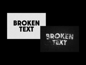 smashed broken text effect3