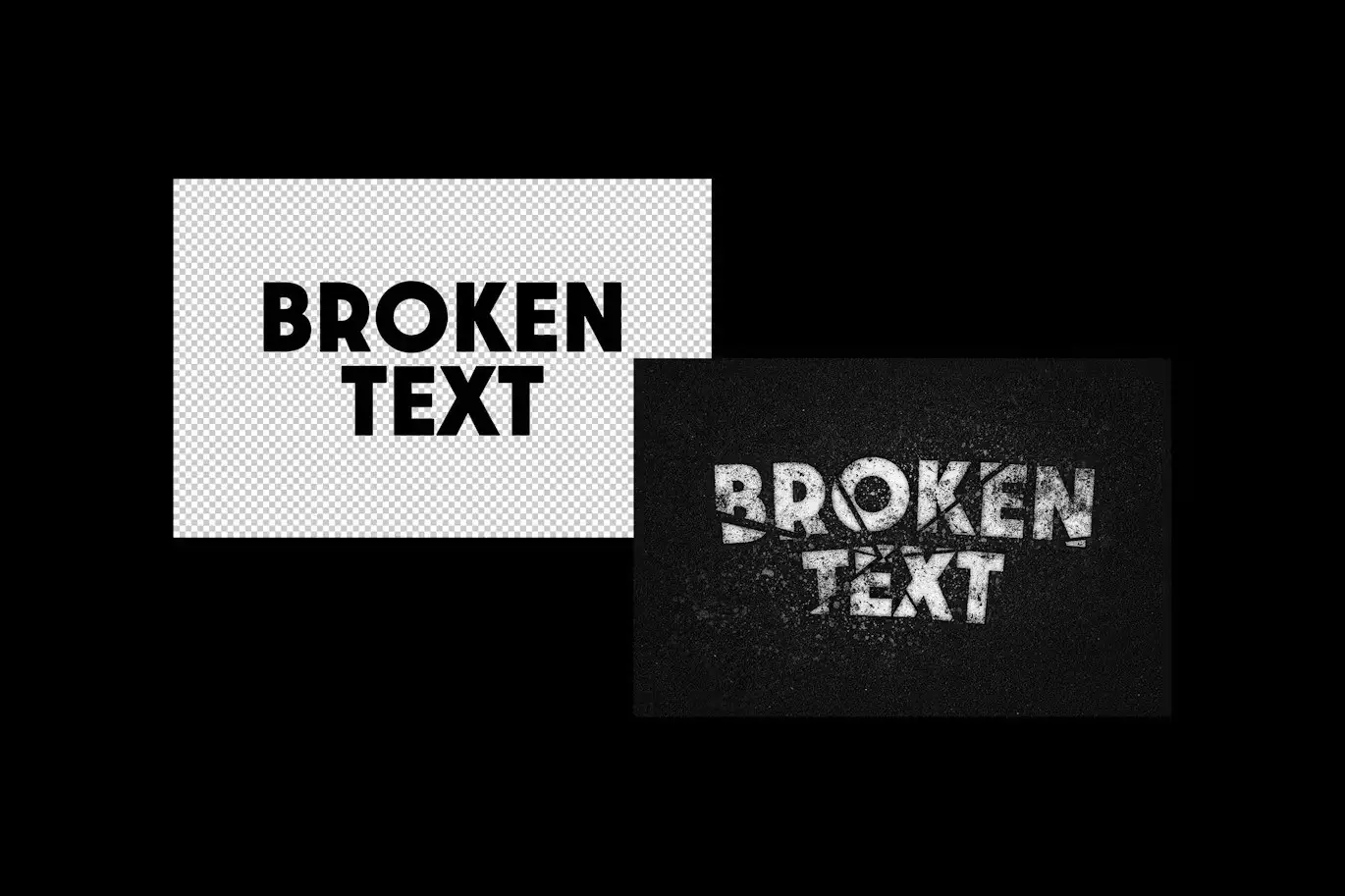 Smashed Broken Text Effect