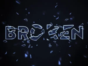 smashed glass text effect1
