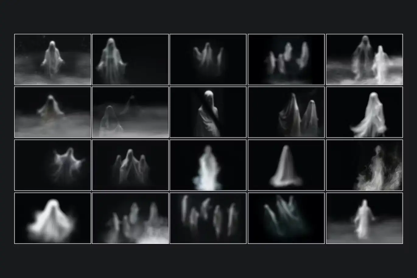 Smoky Ghost Figures Overlays