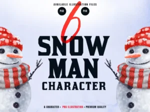 snowman character illustration1