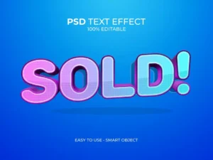 sold text effect