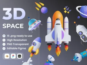 space 3d illustration1