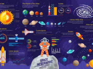 space infographic psd and ai vector template1